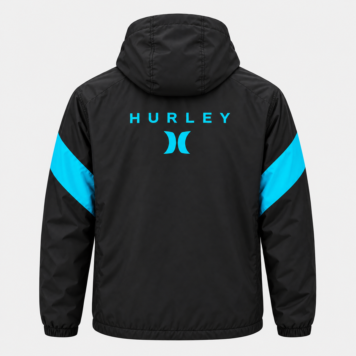 Veste Hurley Noir Cyan - Dos avec logo HURLEY