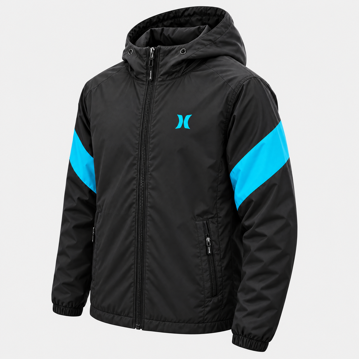Veste Hurley Noir Cyan - Vue 3/4