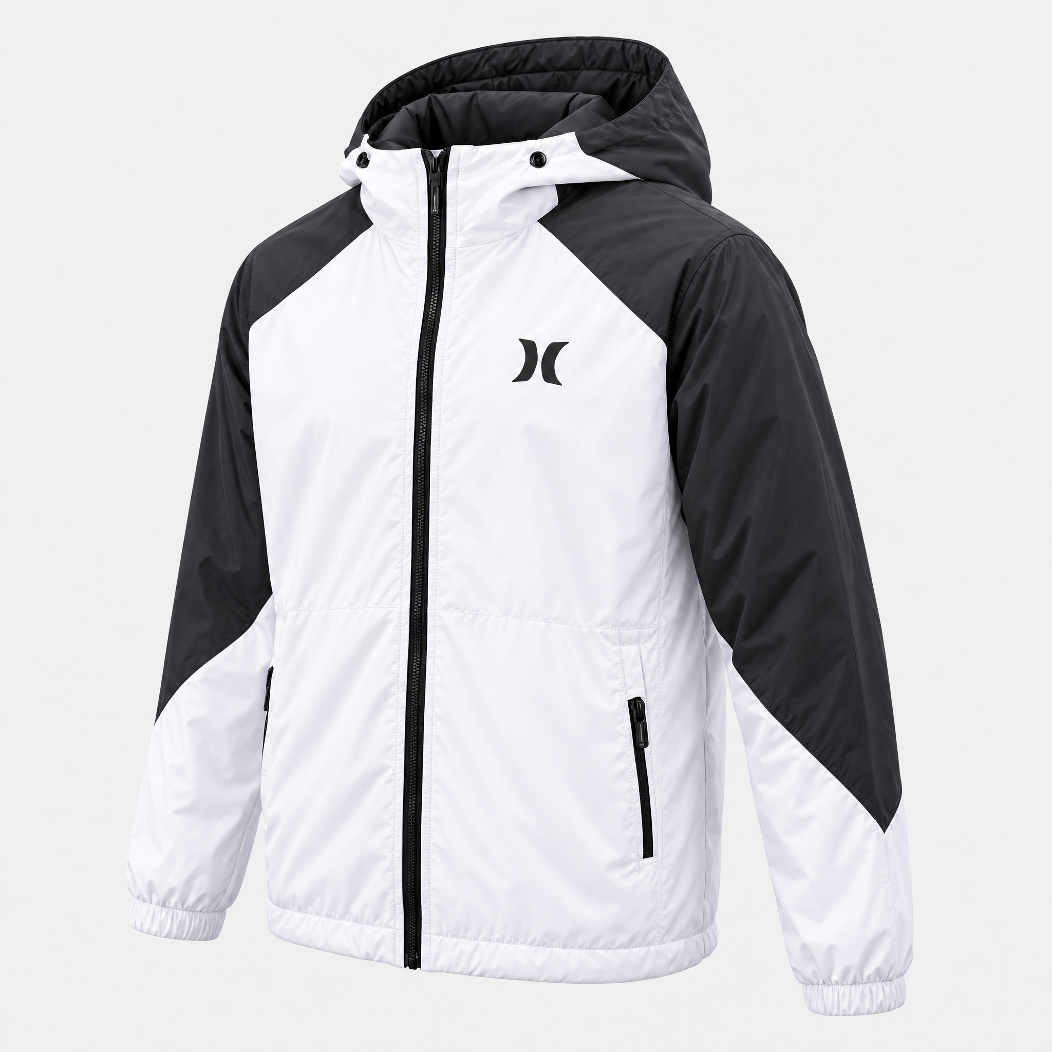 Veste Hurley Blanc Noir - Vue 3/4