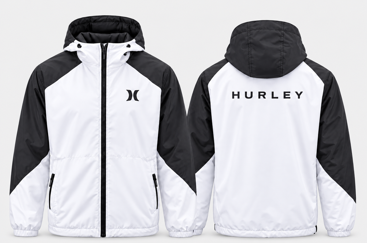 Veste Hurley Blanc Noir - Vue avant et arrière