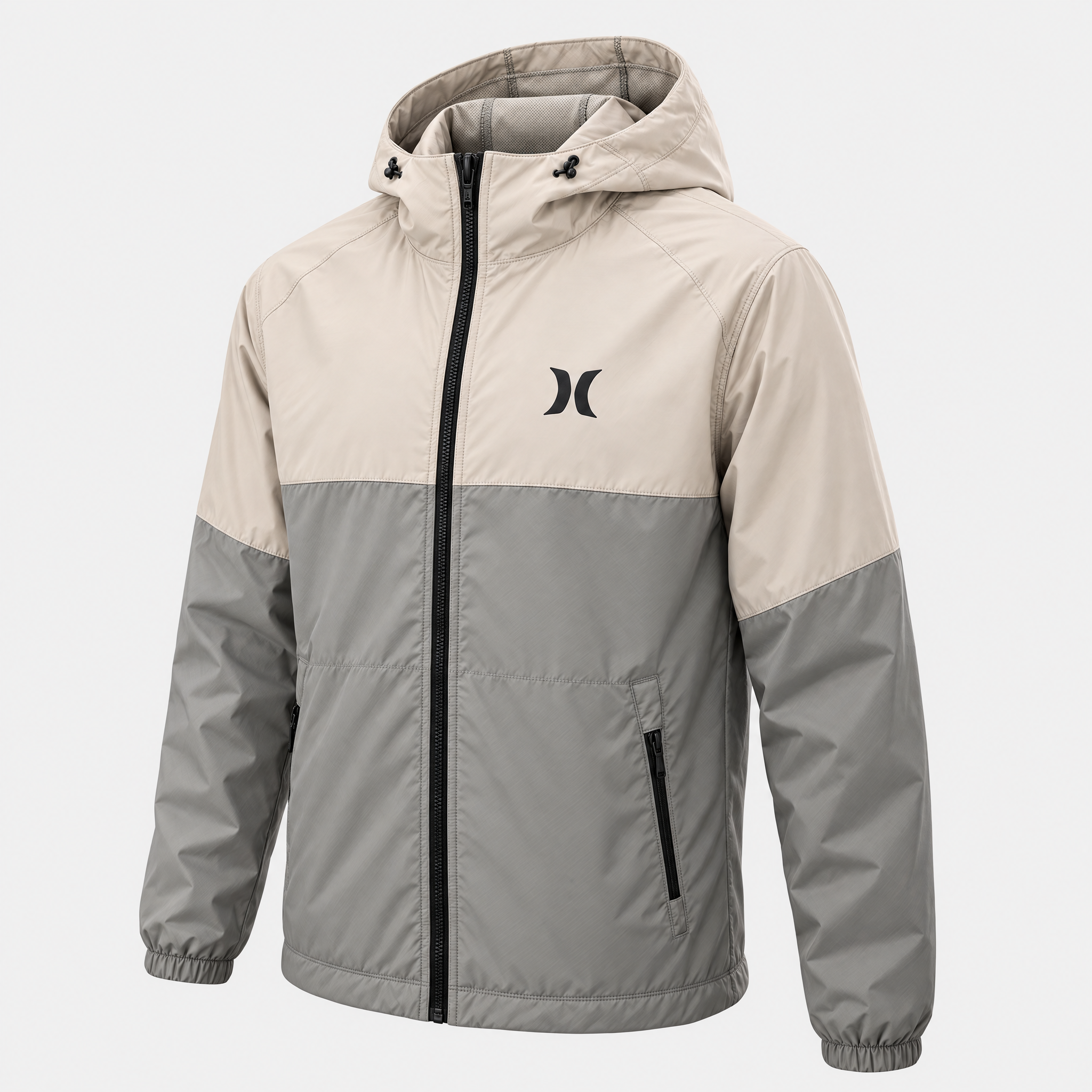 Veste Hurley Beige Gris - Vue 3/4