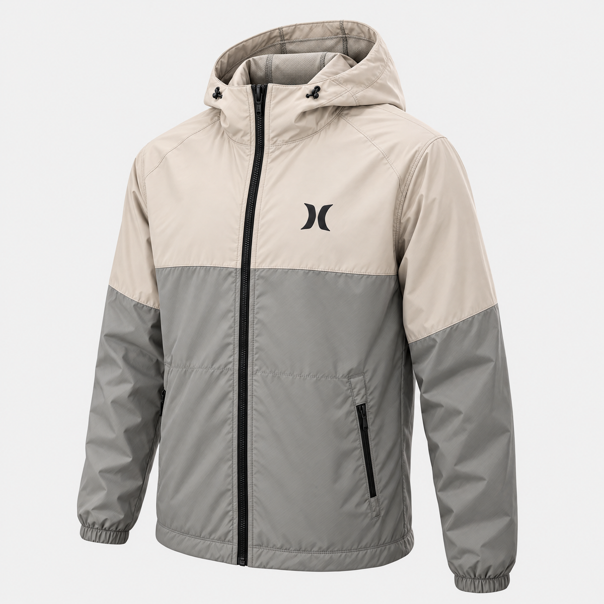 Veste Hurley Beige Gris - Vue 3/4
