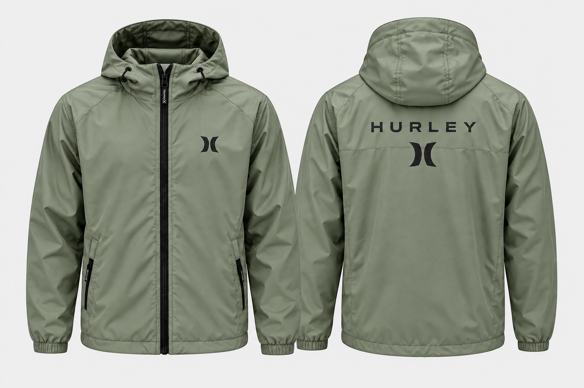Veste Hurley Kaki - Vue avant et arrière
