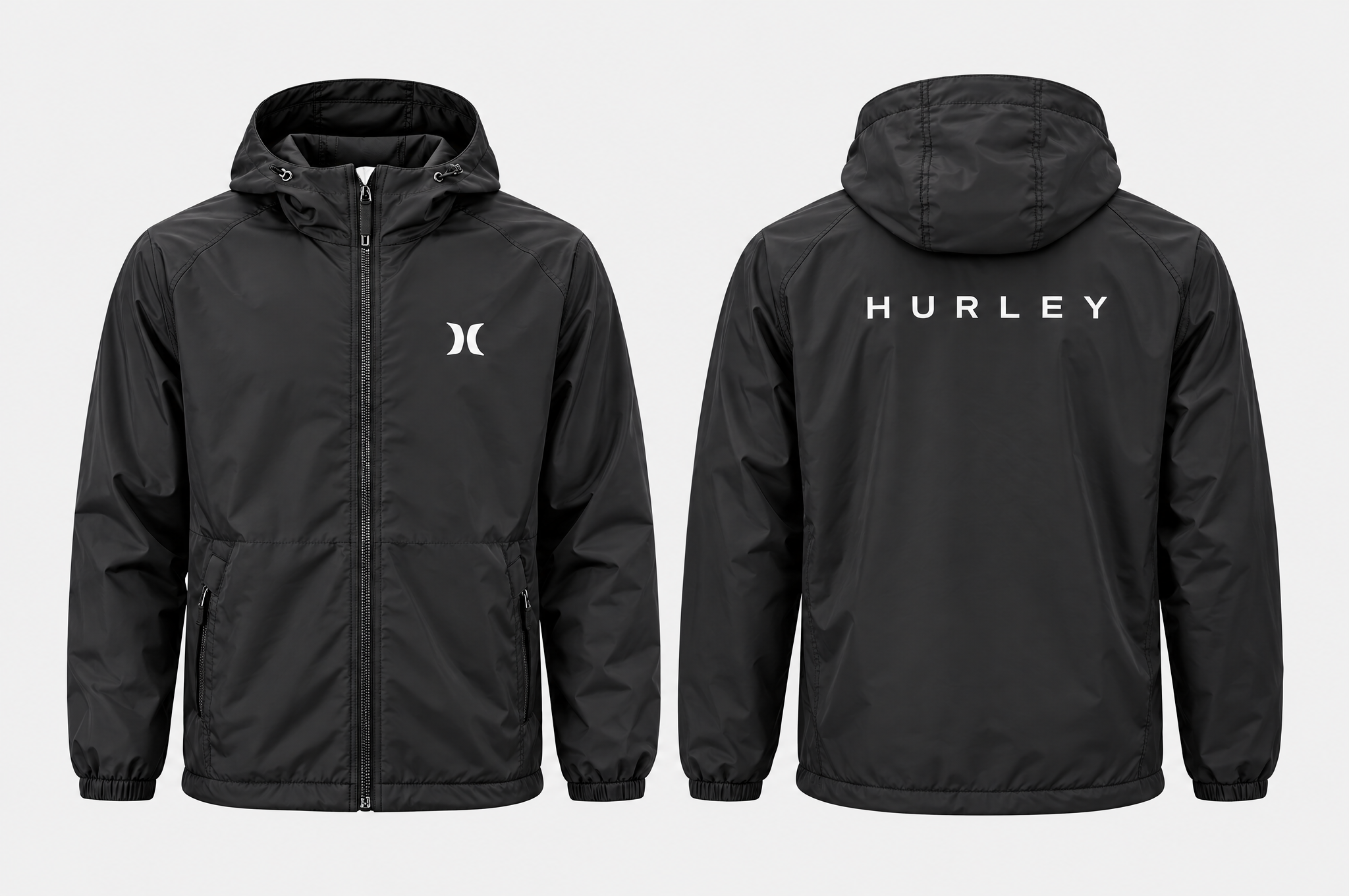 Veste Hurley Noir - Vue avant et arrière