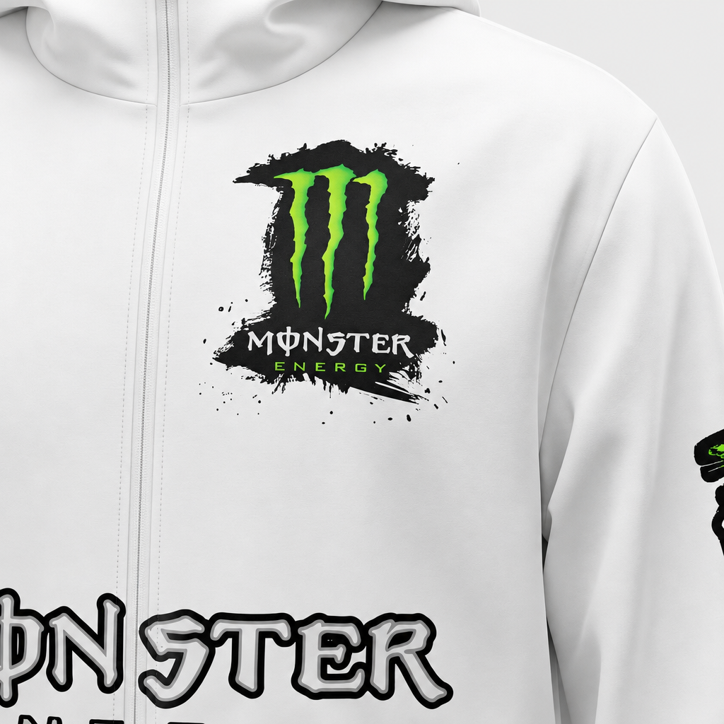 Veste Monster Storm - Gros plan poitrine et logo