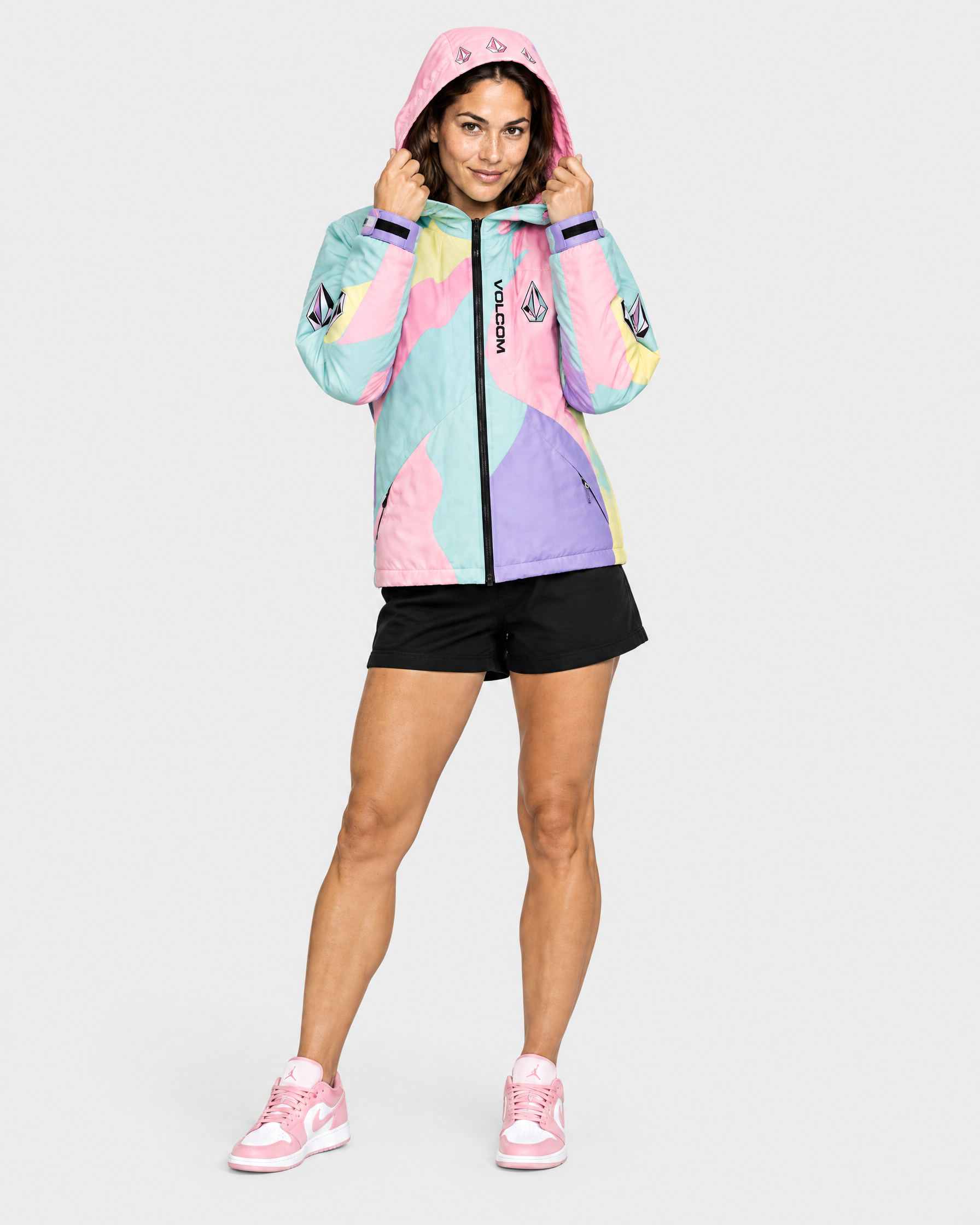 Veste Volcom Pastel Pop - Portée capuche relevée