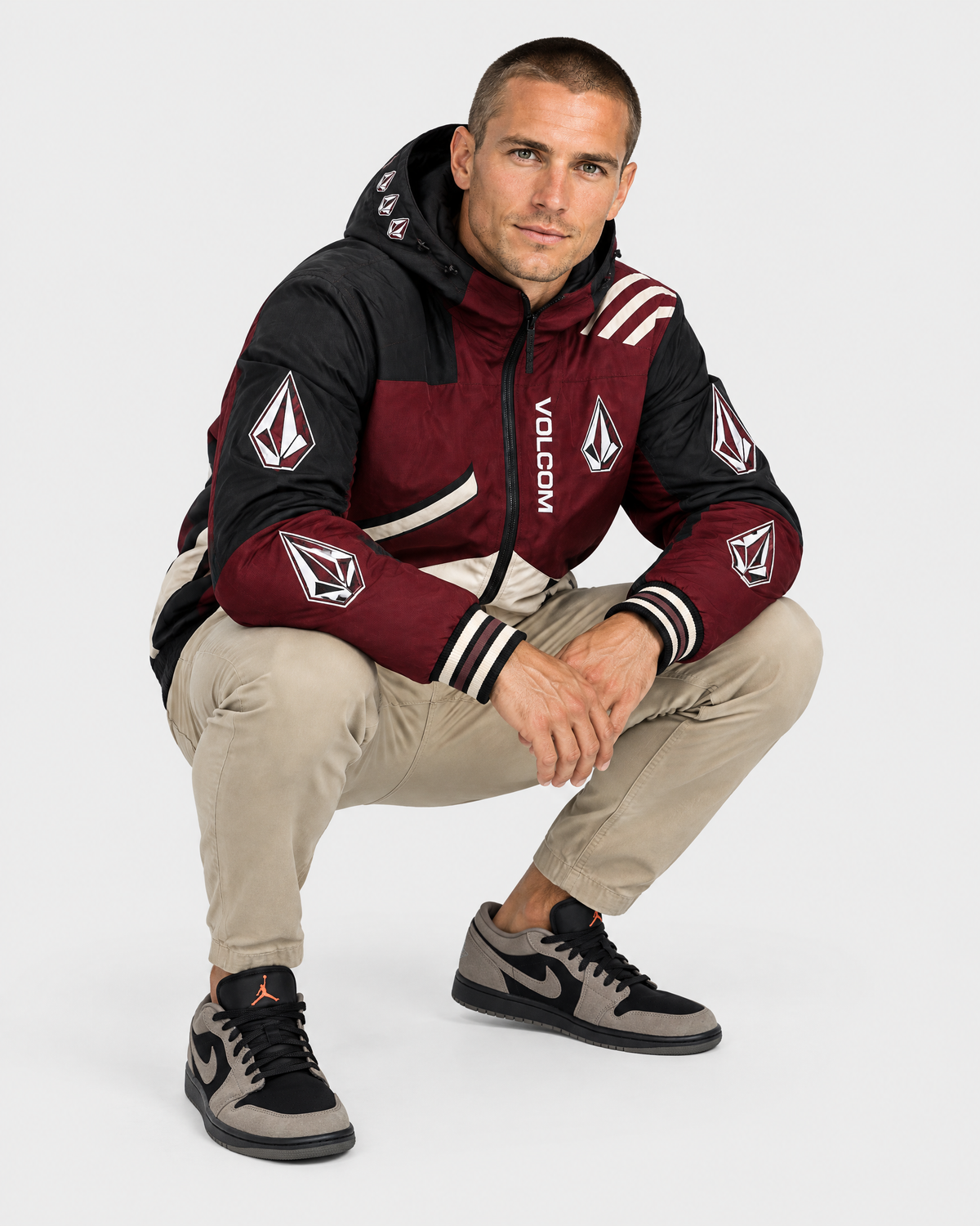 Veste Volcom Varsity Stone - Portée accroupi