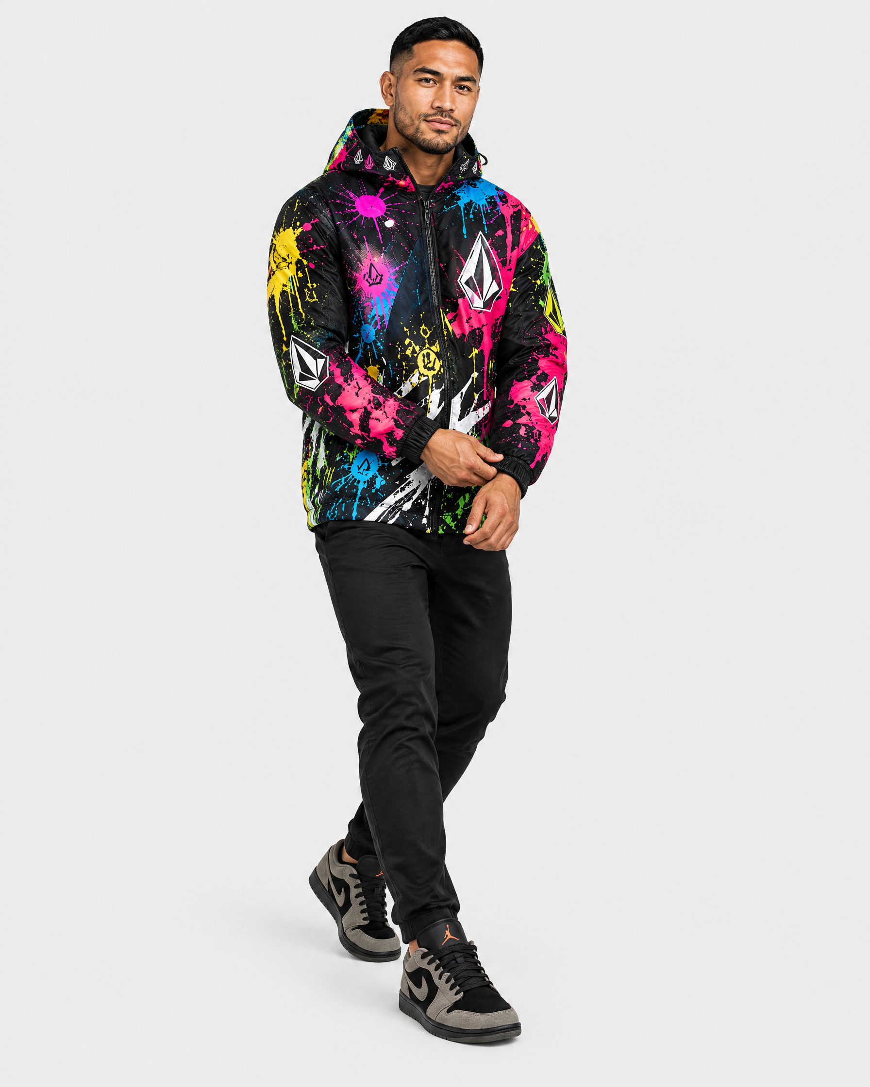 Veste Volcom Neon Meltdown - Portée en mouvement
