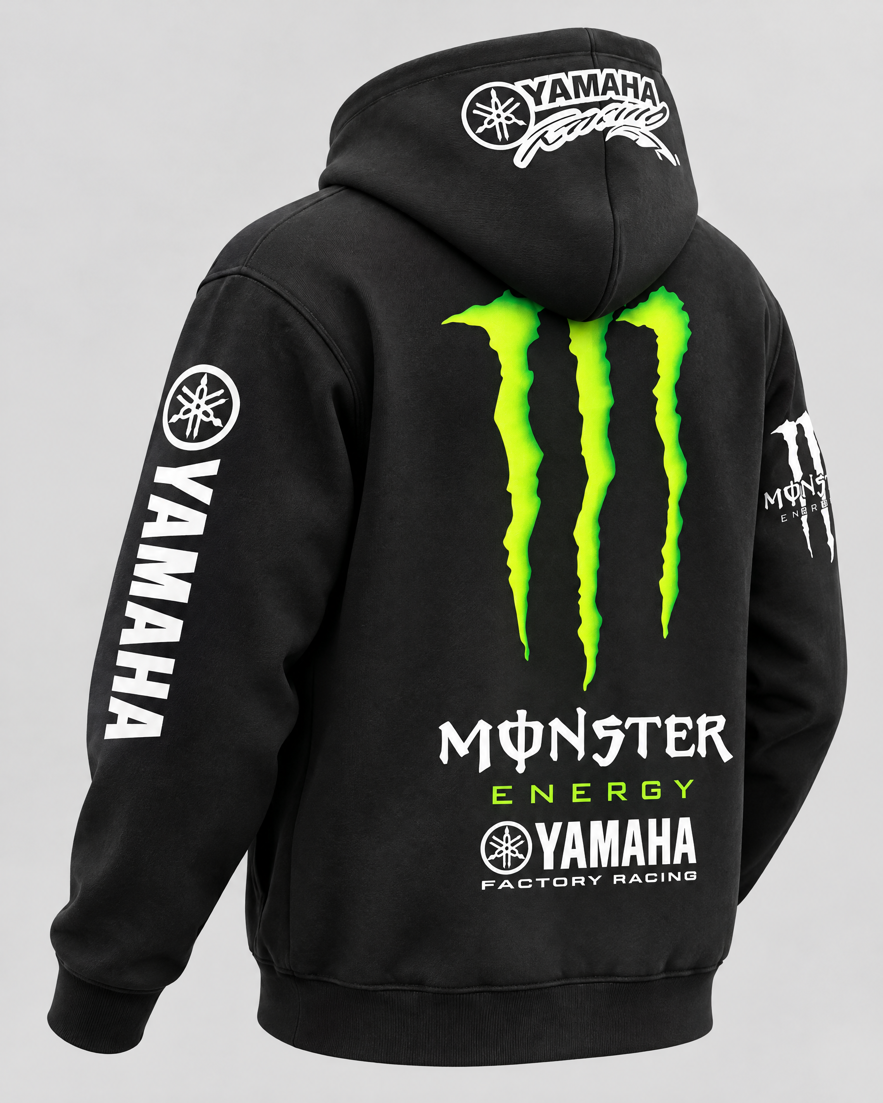 Pull Yamaha Monster Noir Classique - Dos trois-quarts
