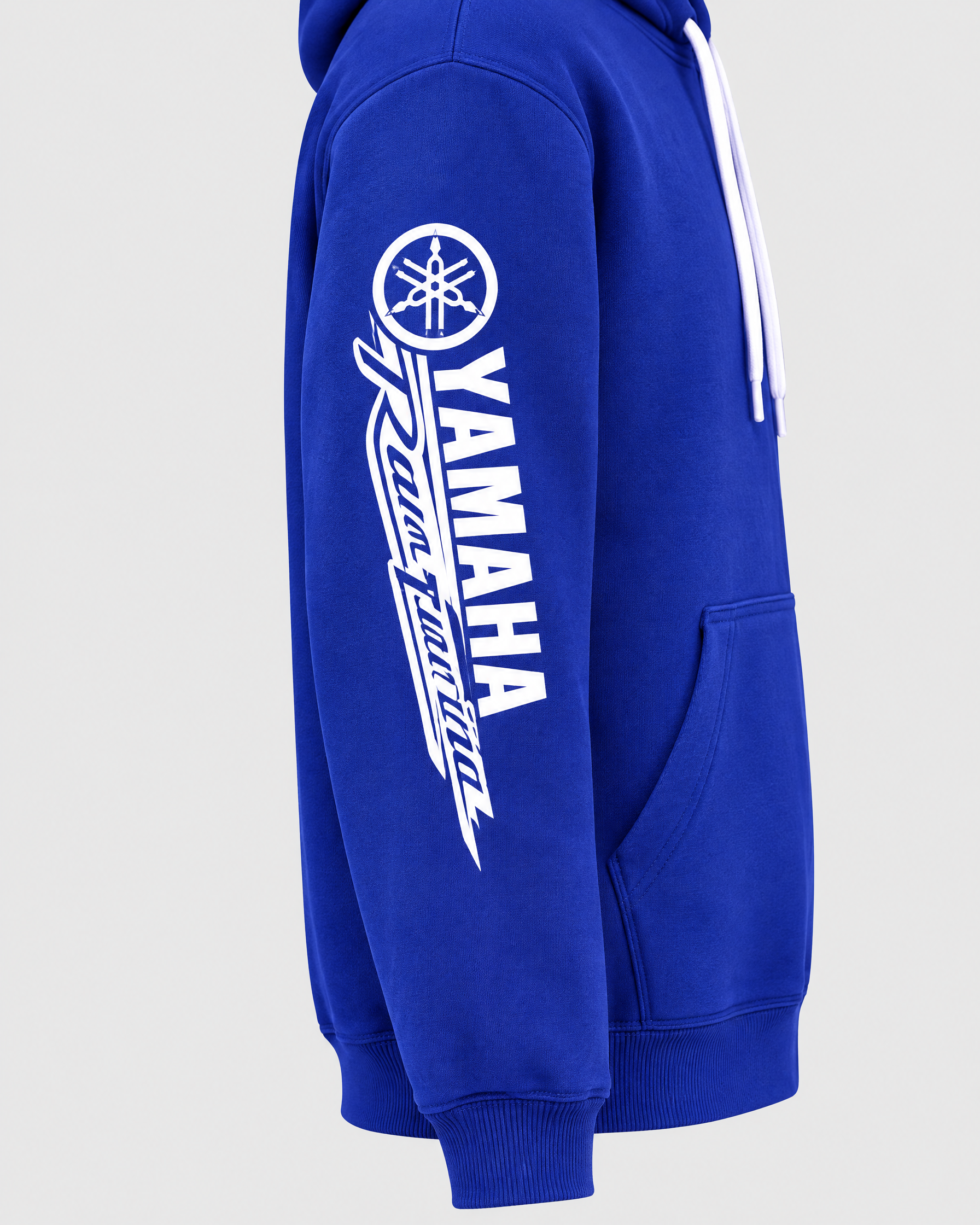 Pull Yamaha Monster Bleu Officiel - Gros plan manche