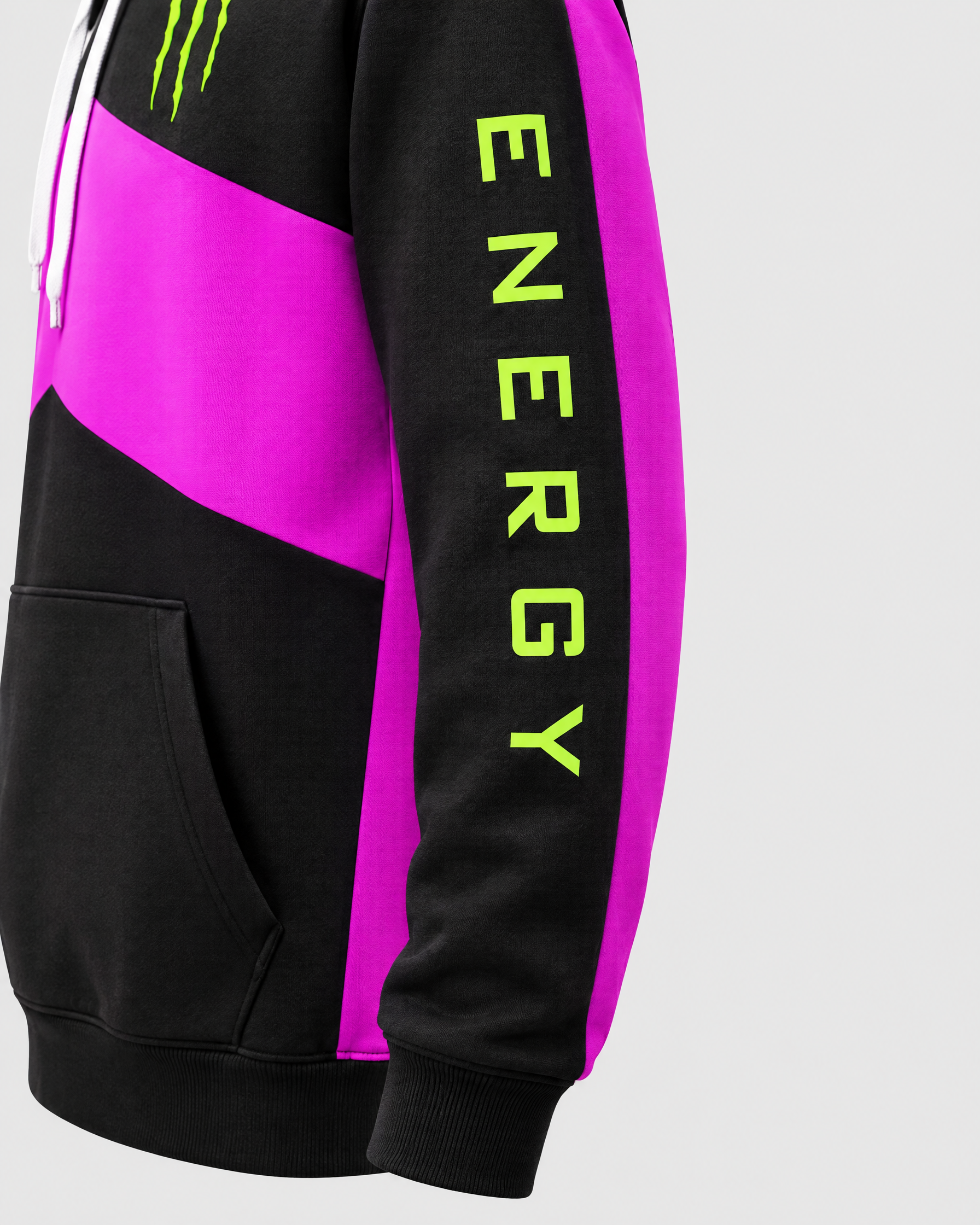 Pull Yamaha Monster Édition Rose V - Gros plan manche