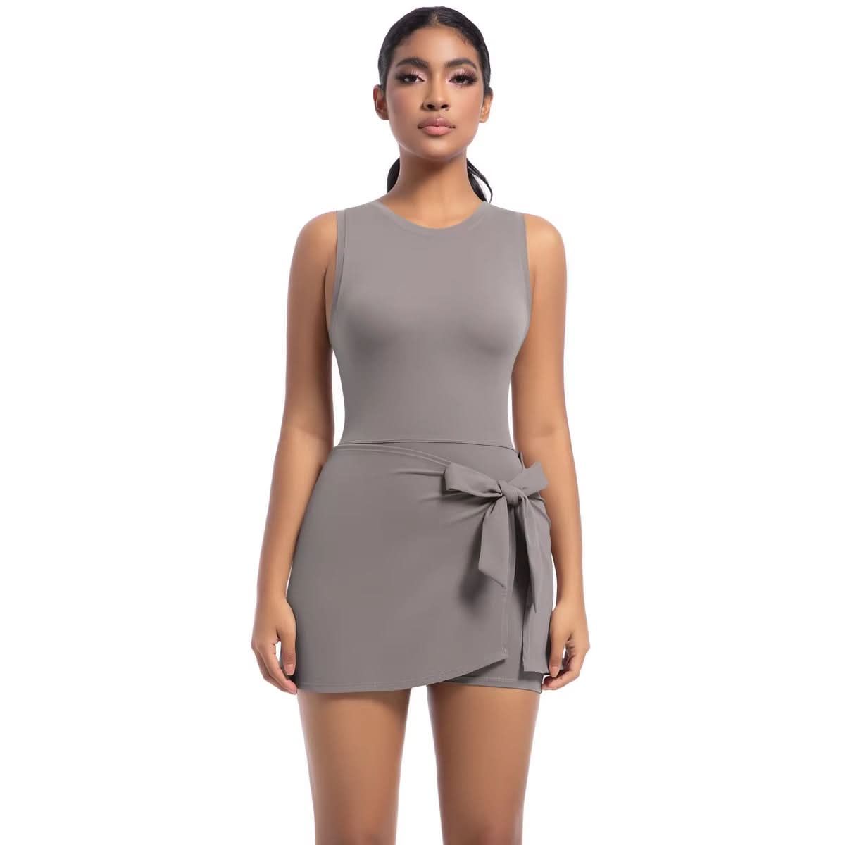 High Stretch Sport Skirt Yoga One Piece Tennis Jumpsuits Dress Women Gym Wear Skirts Set Tennis Skirt Sportswear - Polynesia Market