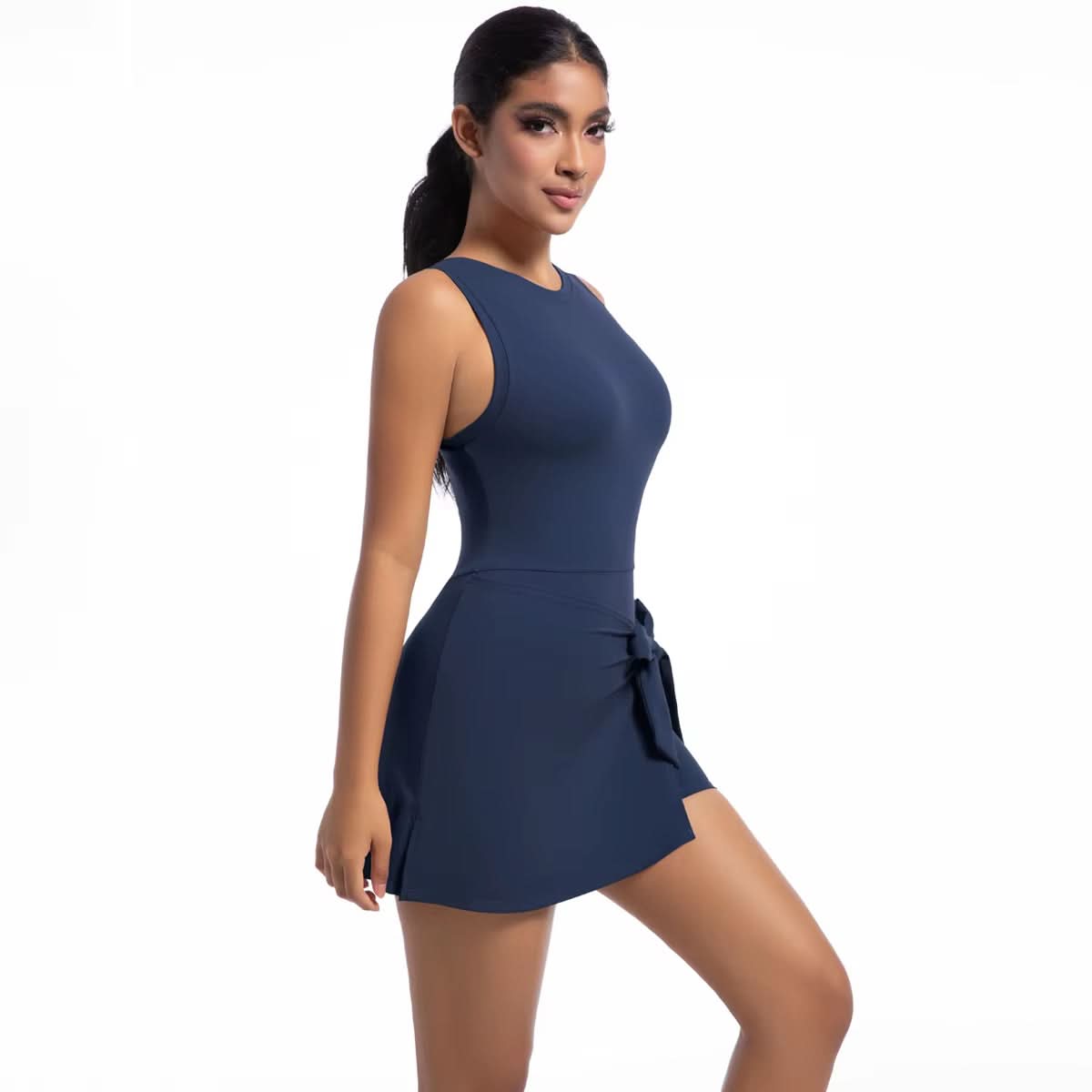 High Stretch Sport Skirt Yoga One Piece Tennis Jumpsuits Dress Women Gym Wear Skirts Set Tennis Skirt Sportswear - Polynesia Market