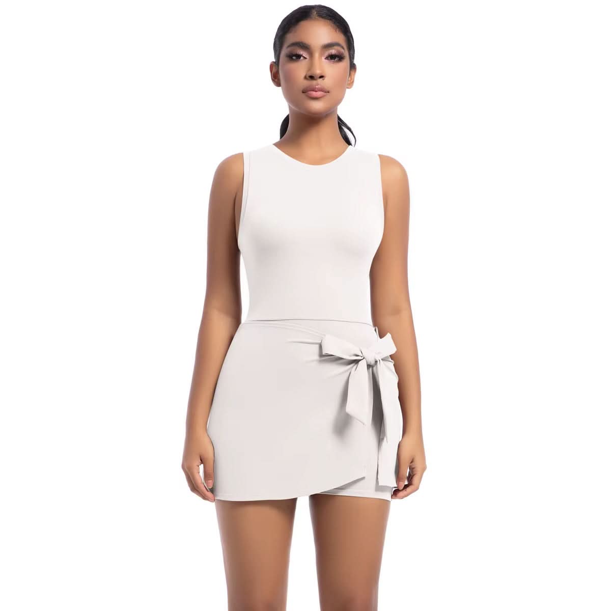 High Stretch Sport Skirt Yoga One Piece Tennis Jumpsuits Dress Women Gym Wear Skirts Set Tennis Skirt Sportswear - Polynesia Market