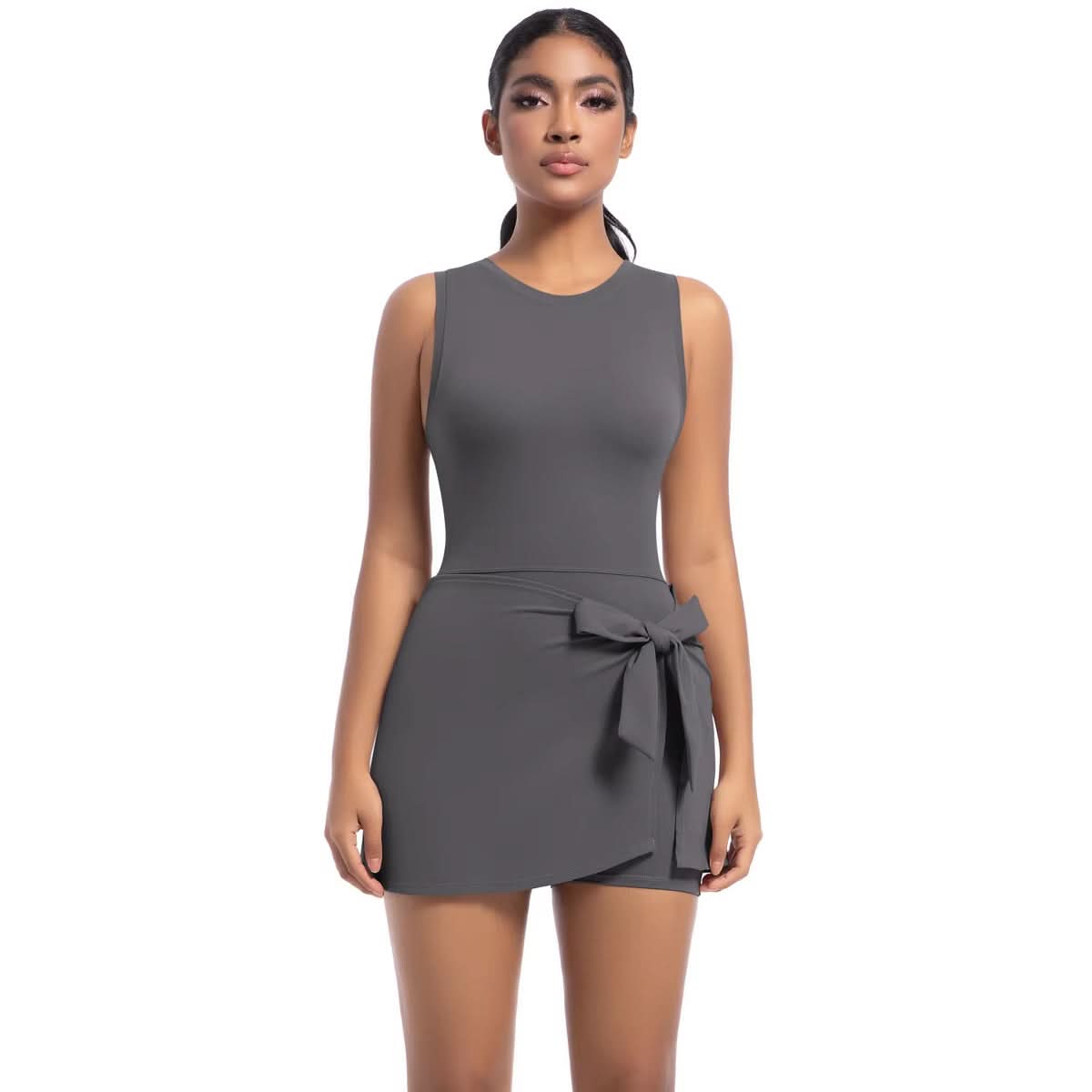 High Stretch Sport Skirt Yoga One Piece Tennis Jumpsuits Dress Women Gym Wear Skirts Set Tennis Skirt Sportswear - Polynesia Market