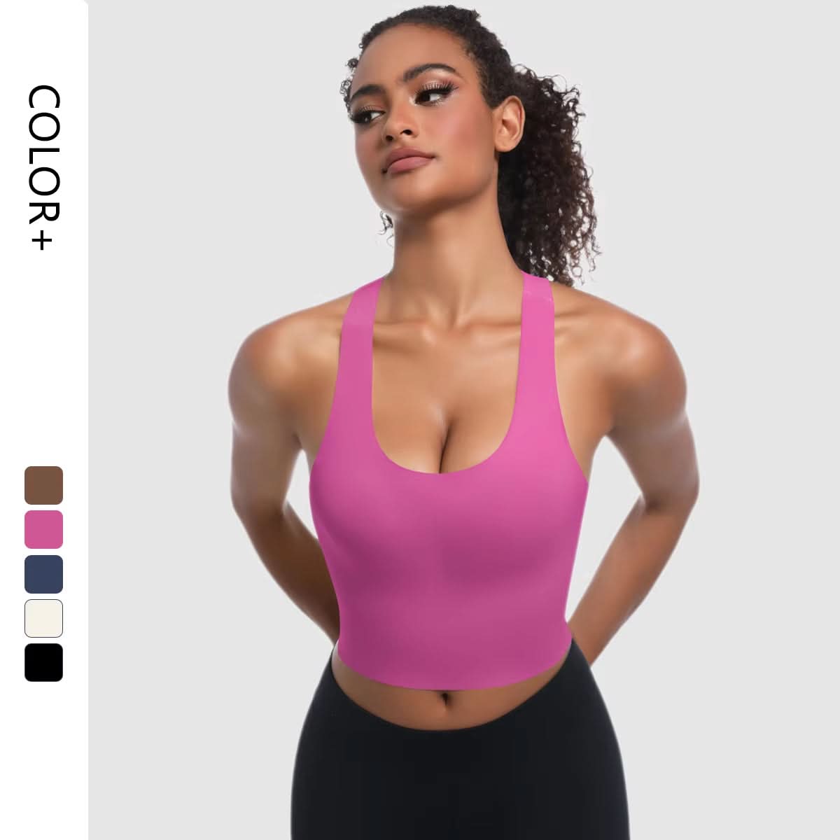 Hot Selling Sports Bra Sexy Gather Yoga Beauty Vest One - Piece Fixed Chest Pad Fitness Women'S Sports Underwear - Polynesia Market