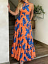 Maxi Dress Women Spring Summe Sleeveless Holiday Casual Floral Printed Long Dress - Polynesia Market