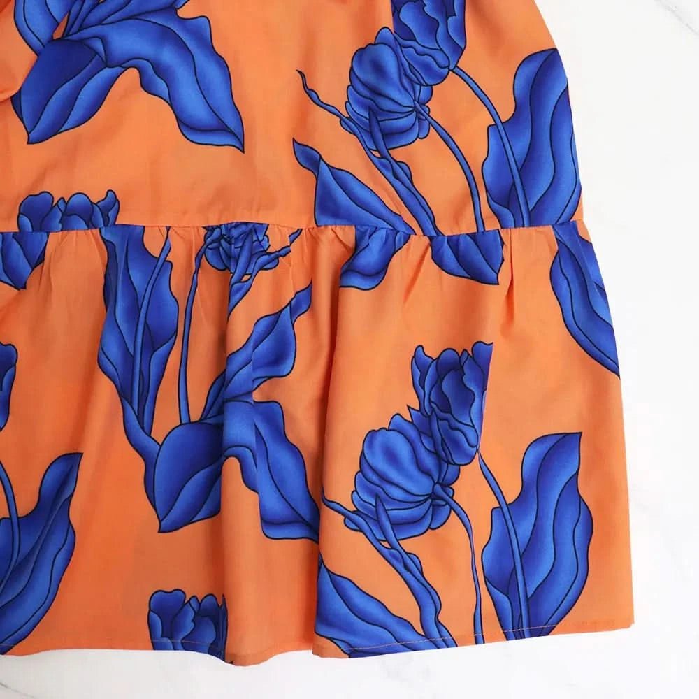 Maxi Dress Women Spring Summe Sleeveless Holiday Casual Floral Printed Long Dress - Polynesia Market