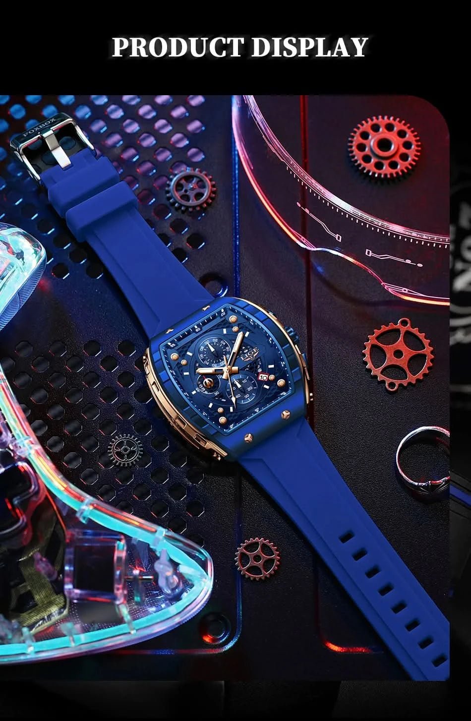 Montre LIGE Homme - Luxe, Sport & Étanche - Polynesia Market