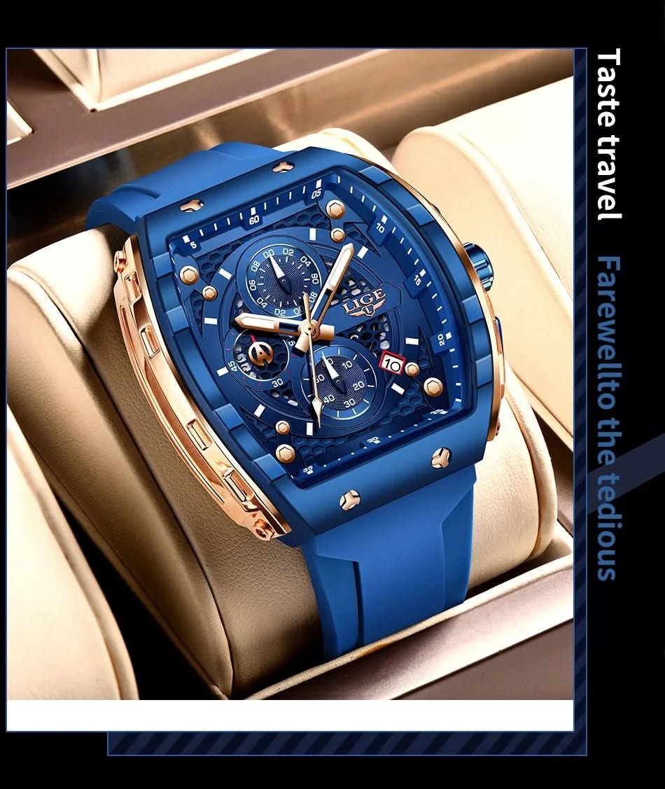 Montre LIGE Homme - Luxe, Sport & Étanche - Polynesia Market