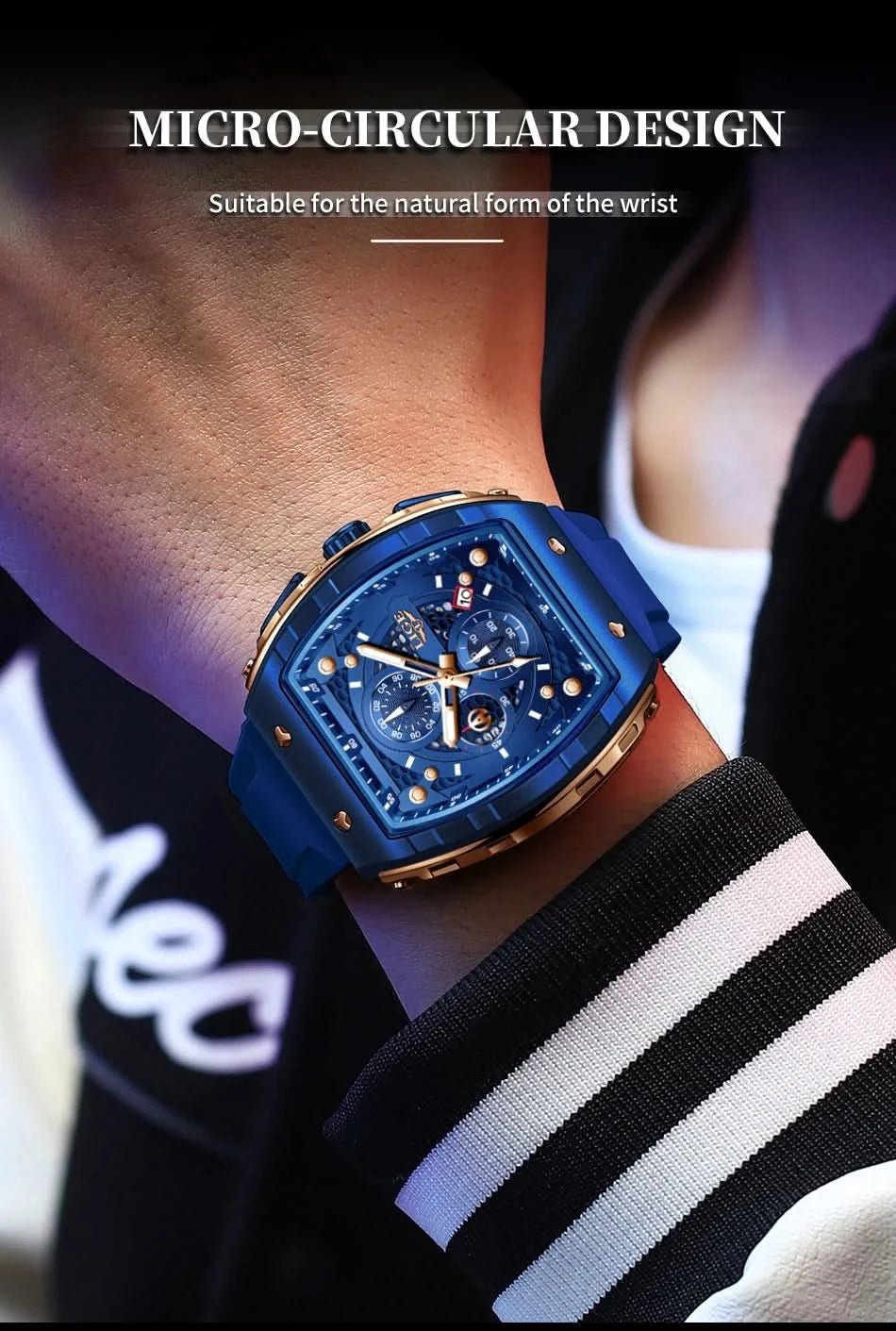 Montre LIGE Homme - Luxe, Sport & Étanche - Polynesia Market