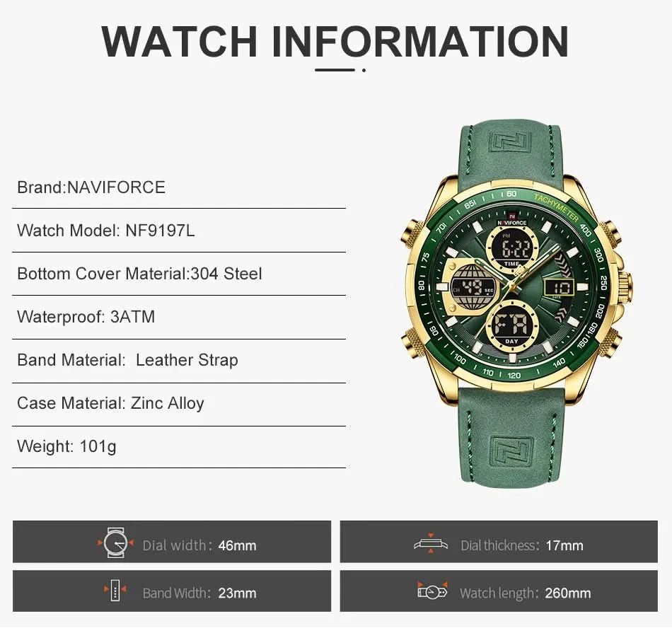 Montre NAVIFORCE Homme - Sport, Étanche & Chrono - Polynesia Market