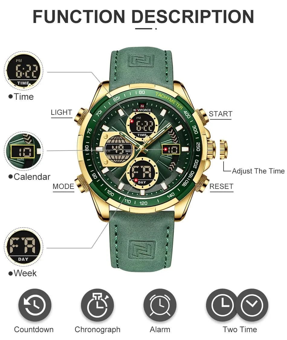 Montre NAVIFORCE Homme - Sport, Étanche & Chrono - Polynesia Market