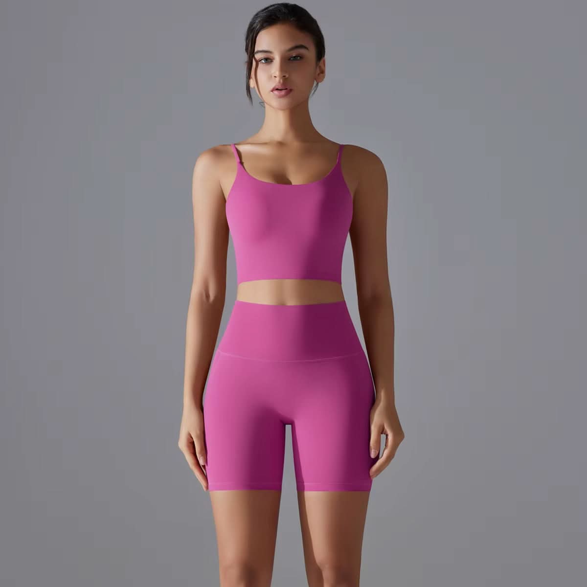 New Tight Sports Bra Shorts 2 Pieces Sport Clothes Suit Gym Fitness Antibacterial Two - Piece Yoga Set for Women - Polynesia Market