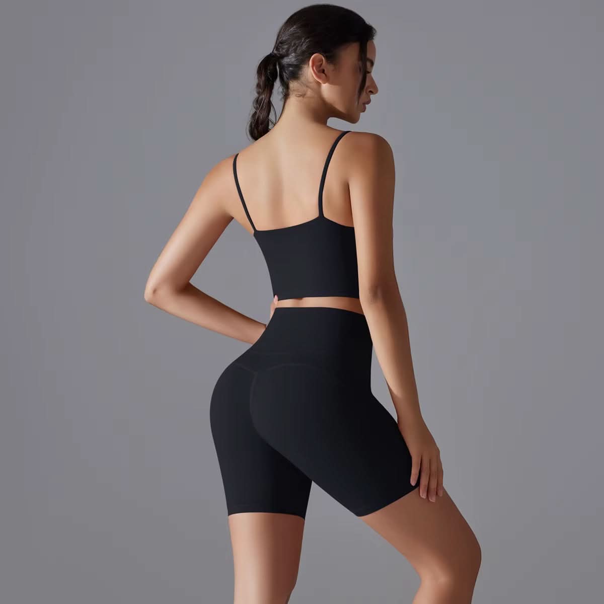 New Tight Sports Bra Shorts 2 Pieces Sport Clothes Suit Gym Fitness Antibacterial Two - Piece Yoga Set for Women - Polynesia Market