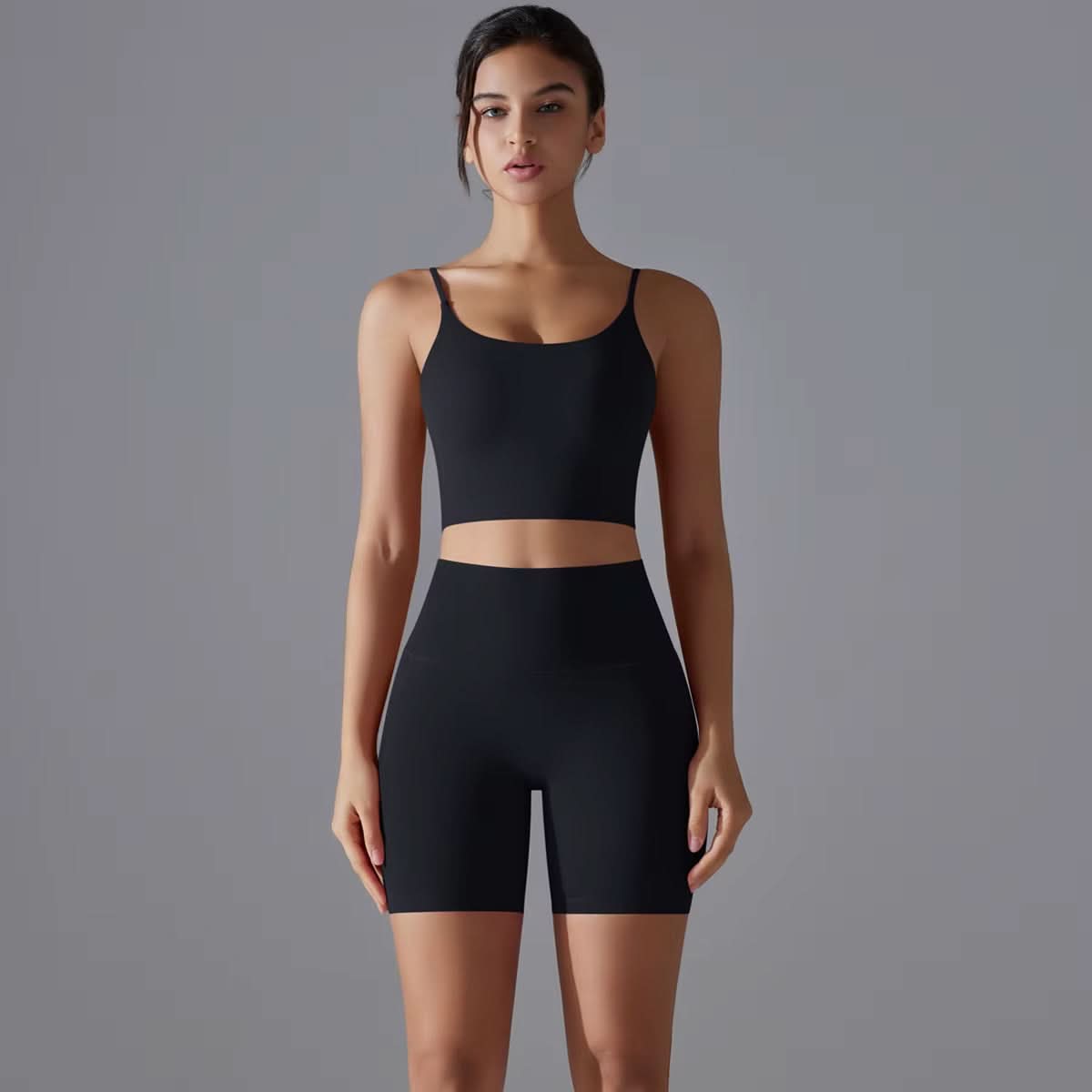 New Tight Sports Bra Shorts 2 Pieces Sport Clothes Suit Gym Fitness Antibacterial Two - Piece Yoga Set for Women - Polynesia Market