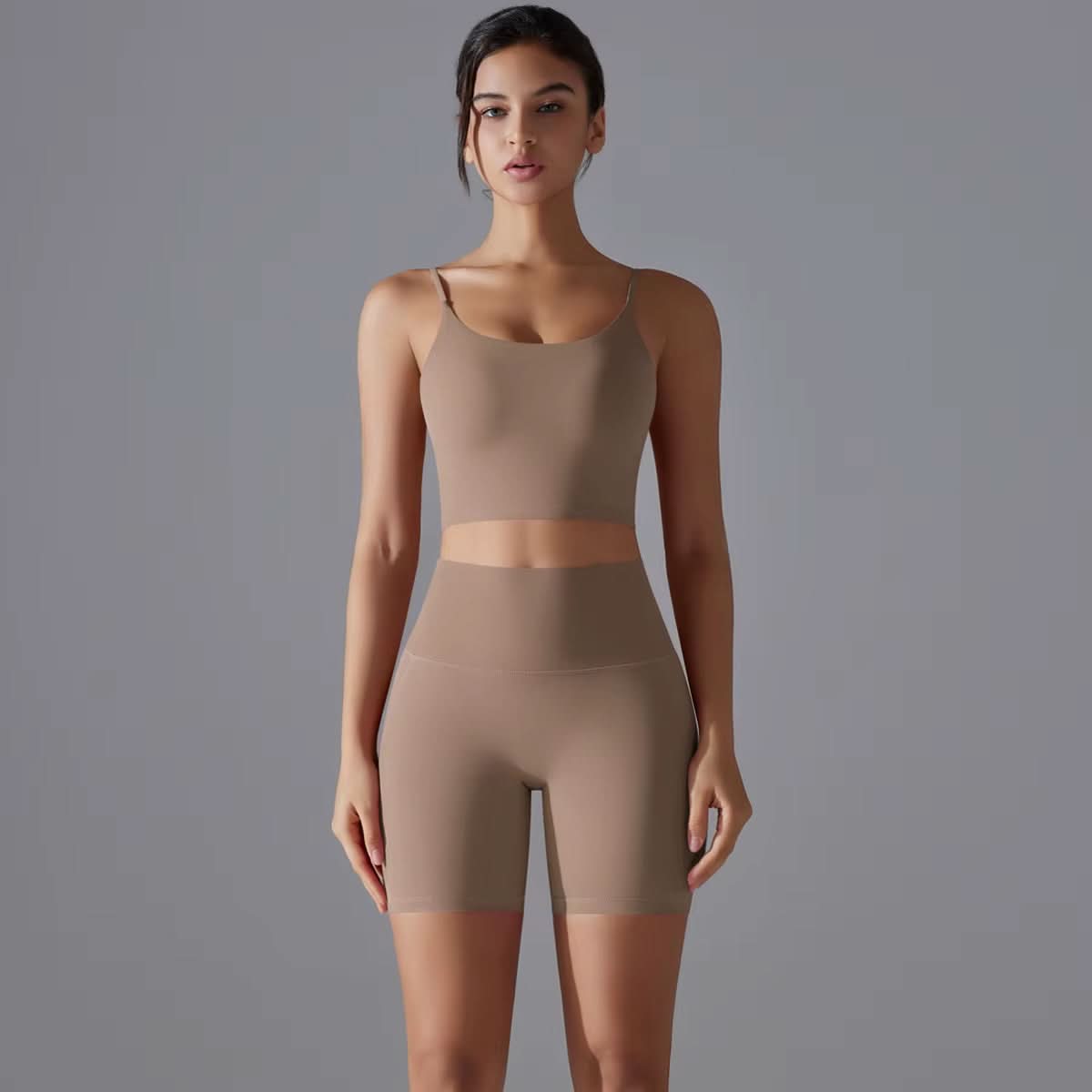 New Tight Sports Bra Shorts 2 Pieces Sport Clothes Suit Gym Fitness Antibacterial Two - Piece Yoga Set for Women - Polynesia Market