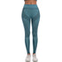 New Women Yoga Fitness Leggings Striped Seamless Peach Hip Scrunch Butt Lifting Quick Drying Breathable Sports Pants for Women - Polynesia Market