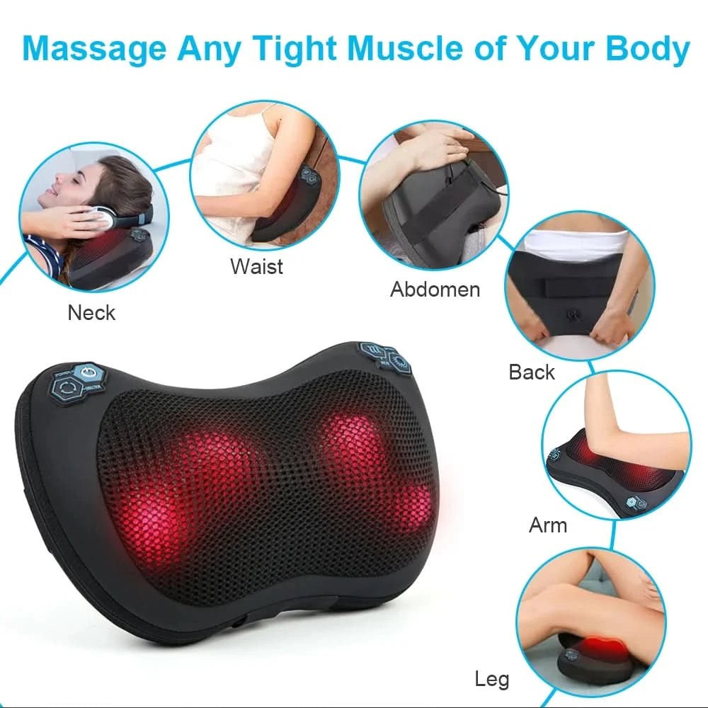 Oreiller Shiatsu Relaxant - Soulagement de la Douleur et Massage Acupression - Polynesia Market