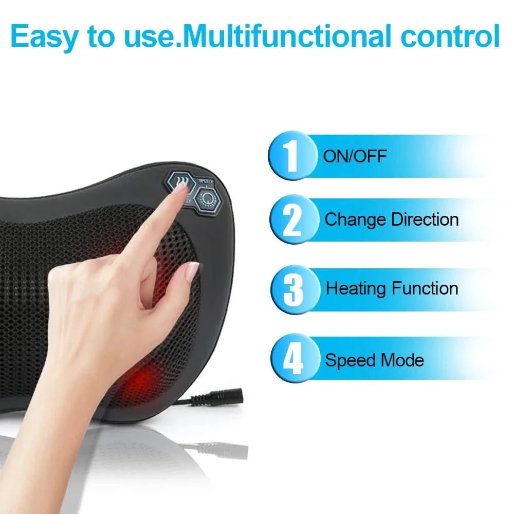 Oreiller Shiatsu Relaxant - Soulagement de la Douleur et Massage Acupression - Polynesia Market