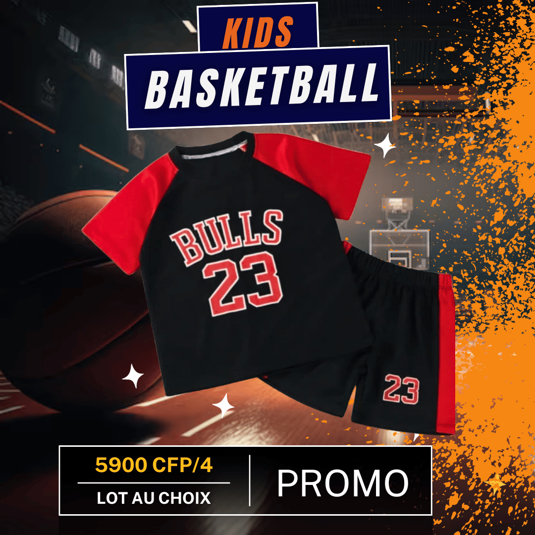 Pack Basketball Enfant – 4 Tenues au Choix | Bulls & Lakers | Promo