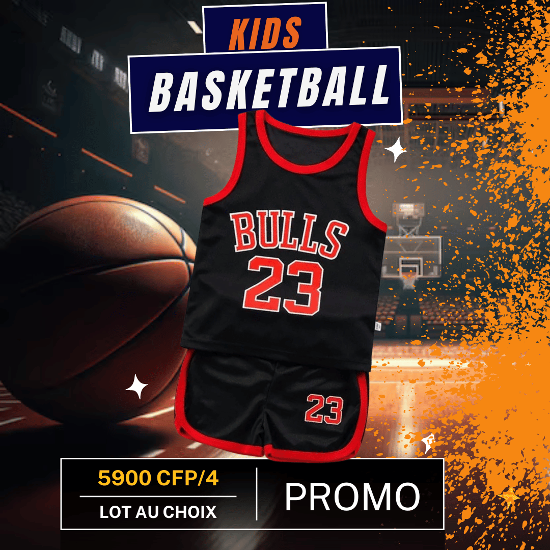 Pack Basketball Enfant – 4 Tenues au Choix | Bulls & Lakers | Promo - Polynesia Market