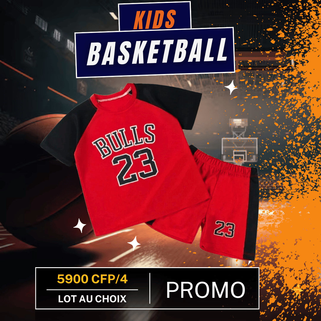 Pack Basketball Enfant – 4 Tenues au Choix | Bulls & Lakers | Promo - Polynesia Market