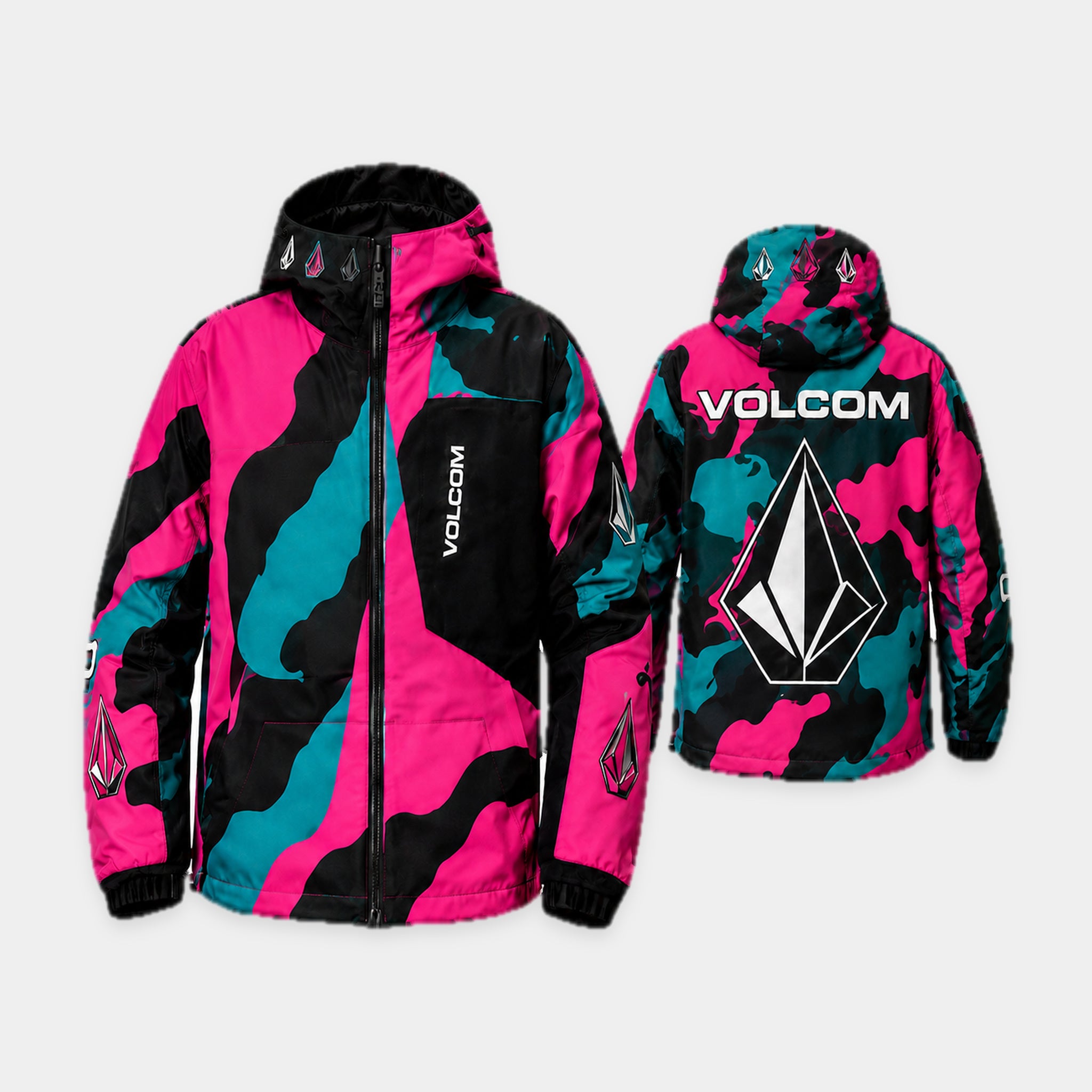 Veste Volcom Pop Camo - Vue avant et arrière