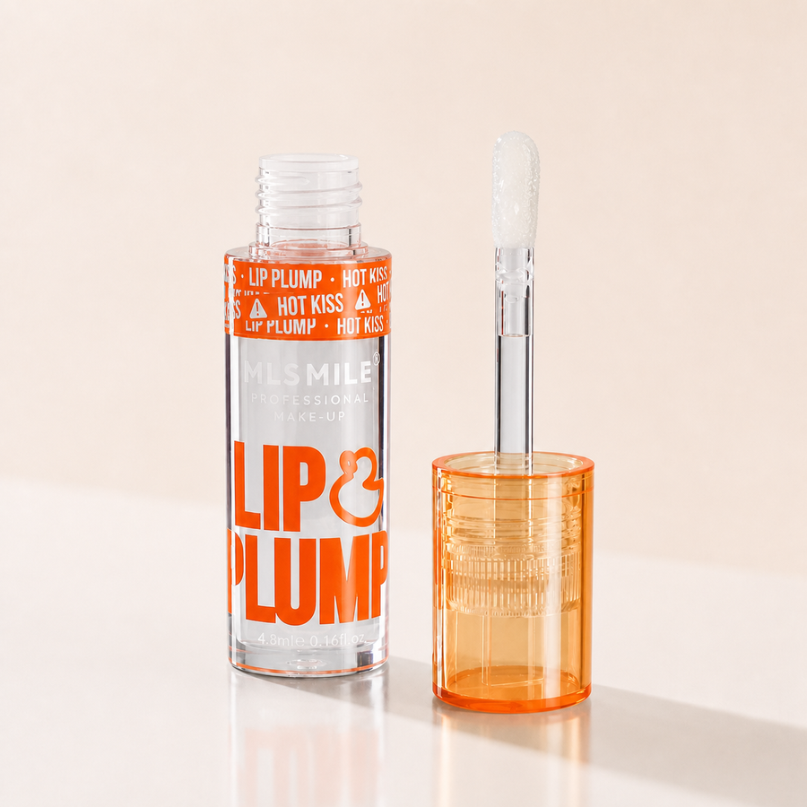 Huile a levres - tube ouvert et applicateur doe-foot