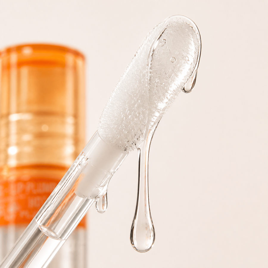 Texture huile brillante sur l'applicateur
