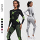 Seamless Knitted Long Sleeved Winter Thermal Underwear Set Yoga Set Women Breathable Sports Running Fitness Sets - Polynesia Market