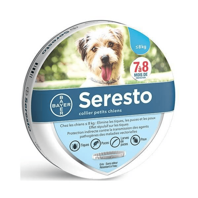 Seresto – Collier Antiparasitaire pour Chiens et Chats | Jusqu’à 8 Mois de Protection contre Puces & Tiques - Polynesia Market