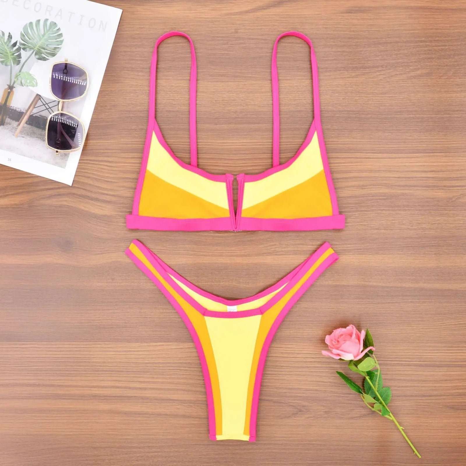 Sexy Micro Bikini Push Up Mini Bikinis Women Patchwork Printed Brazilian Swimwear Women Thong Bathing Suit Swimsuit Beach Wear - Polynesia Market
