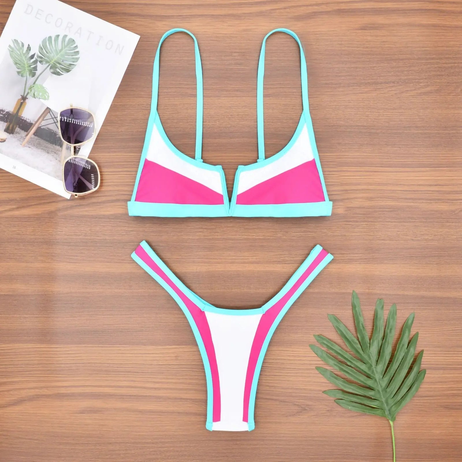 Sexy Micro Bikini Push Up Mini Bikinis Women Patchwork Printed Brazilian Swimwear Women Thong Bathing Suit Swimsuit Beach Wear - Polynesia Market