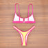 Sexy Micro Bikini Push Up Mini Bikinis Women Patchwork Printed Brazilian Swimwear Women Thong Bathing Suit Swimsuit Beach Wear - Polynesia Market