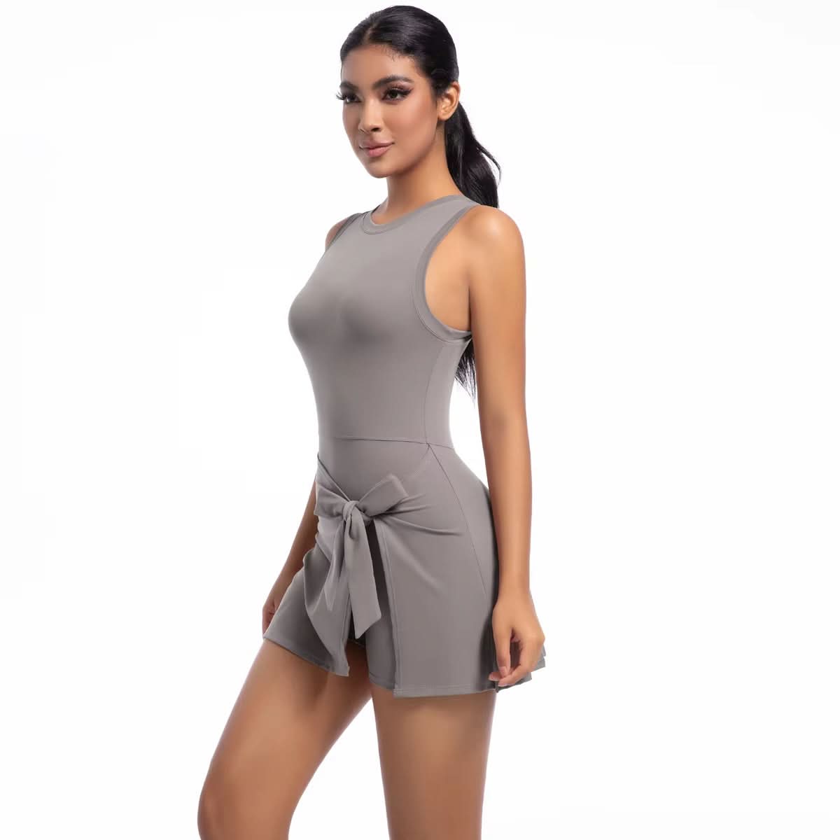 Skirt Gym Fitness Sets Tight Sports Dress with Chest Pad Slimming Strap Casual Fitness Dress Yoga Tennis Dress - Polynesia Market