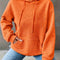 Solid Color Waffle Kangaroo Pocket Hoodie, Casual Long Sleeve Hooded Sweatshirt For Fall, Women's Clothing - Polynesia Market
