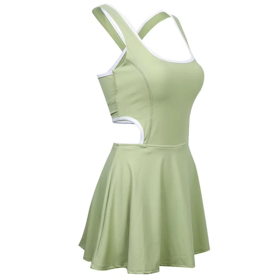 Sports Skirts Women Fitness Tennis Dress Quick - Drying Tennis Dress with Chest Pad Sports Tennis Golf Yoga Suit Set Women - Polynesia Market