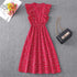 Summer Dress 2021 Elegant Sundress Slim Sleeveless Woman Vestidos Ruffles Knee Length Clothes Red Beach Party Dresses For Women - Polynesia Market