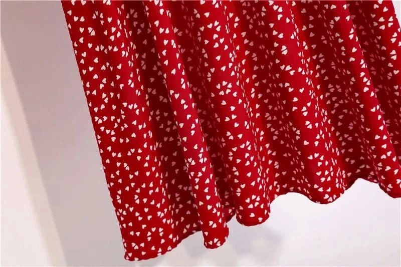 Summer Dress 2021 Elegant Sundress Slim Sleeveless Woman Vestidos Ruffles Knee Length Clothes Red Beach Party Dresses For Women - Polynesia Market